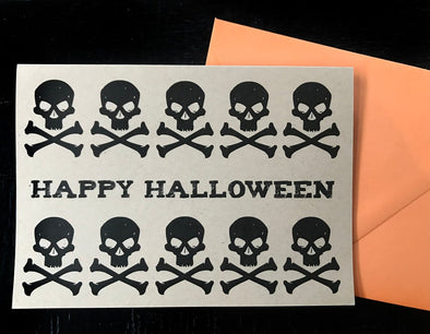 Happy Halloween with Skulls note card - noteify