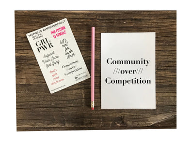 Community Over Competition Art Print - noteify