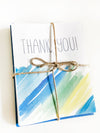 Thank You Blues Watercolor note card set of 8 - noteify